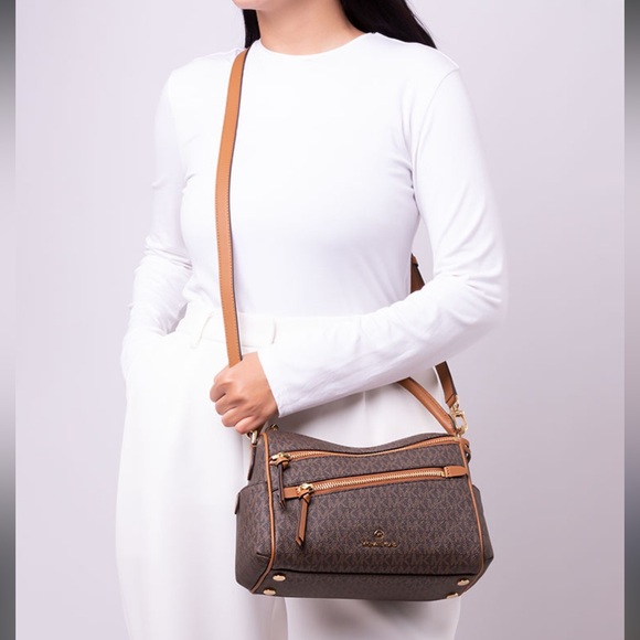 Michael Kors Large Pebbled Leather Satchel Bag - Picture 14 of 14